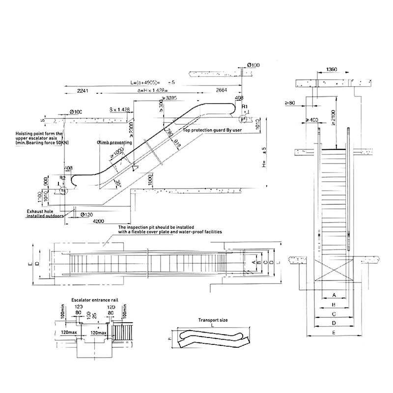 35°办公建筑用节省空间型自动扶梯